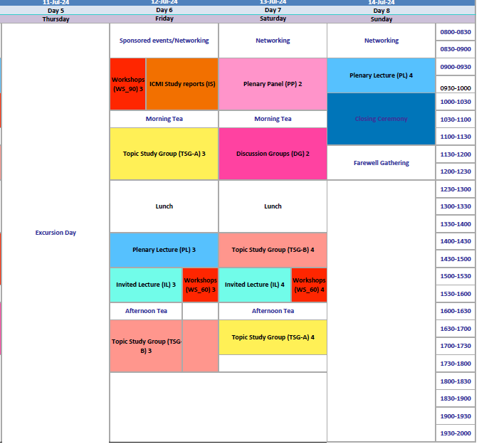 Detailed Program ICME15